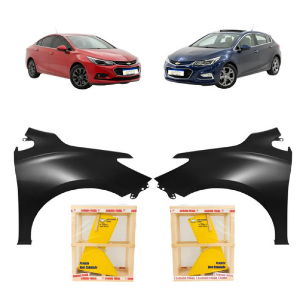 Par Paralama Chevrolet Cruze Sport6 2017 2018 19 A 2023 Novo