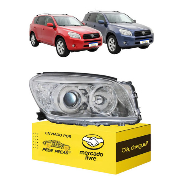Farol Sinaleira Toyota Rav4 2006 2007 2008 Cromado Novo L.d Direito/passageiro