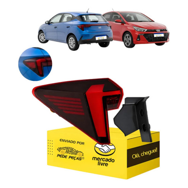 Lanterna Sinaleira Canto Hb20 Hatch 2023 24 25 2026 C/led Le Esquerdo/motorista Vermelho