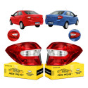 Par Lanterna Sinaleira Ford Ka+ Sedan 2015 A 2018 Sel Novo Ambos Lados Vermelho