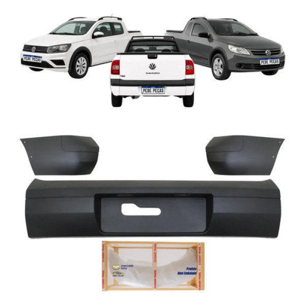 Kit Parachoque Traseiro Completo Saveiro G5 G6 2010 A 2016
