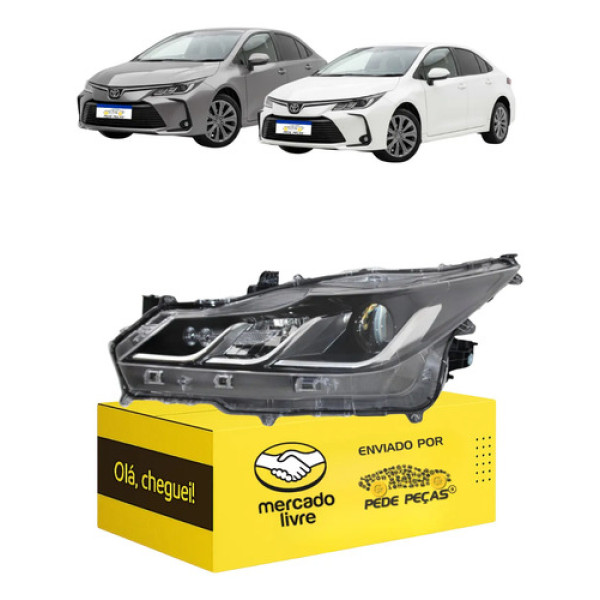 Farol Toyota Corolla Gli 2020 21 22 A 2026 Elétrico C/led Le Esquerdo/motorista