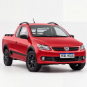 Parachoque Volkswagen Saveiro G5 2009 A 2013 C/ Furo Moldura Preto