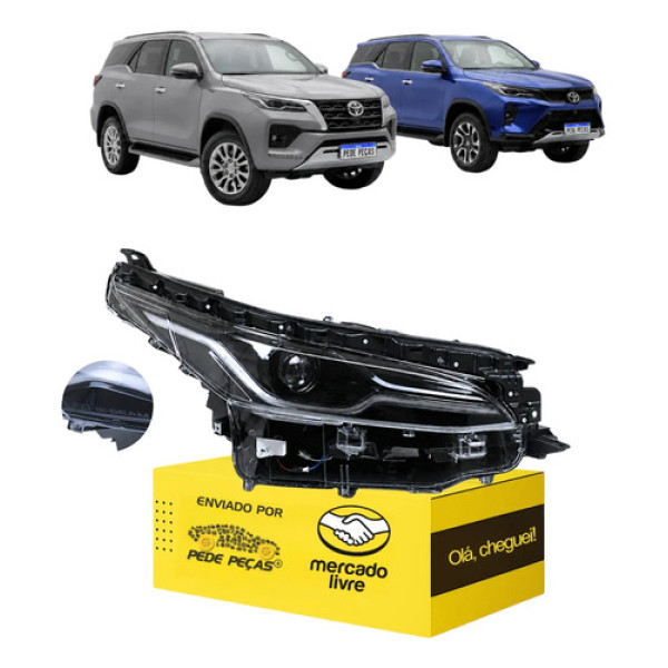 Farol Toyota Hilux Sw4 Srx 2021 2022 2023 24 25 Full Led Direito/passageiro