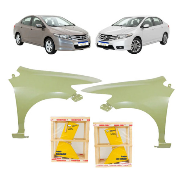 Par Paralama Honda City 2008 A 2014 S/furo Tanque