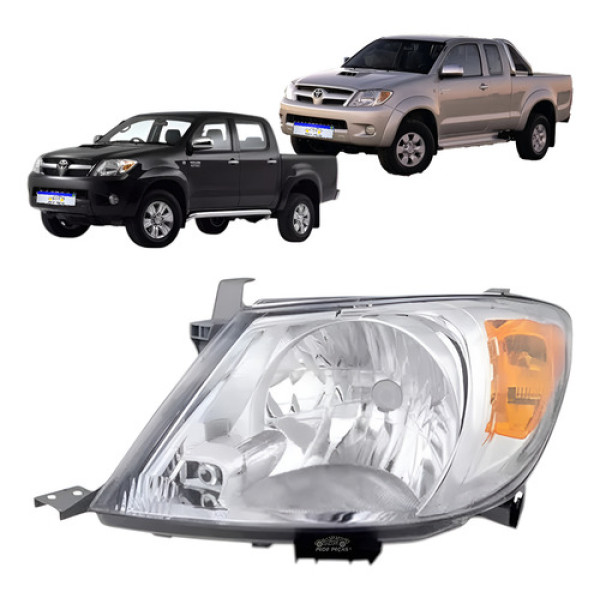 Farol Toyota Hilux Ambar 2006 2007 2008 2009 2010 11 Novo Le Esquerdo/motorista