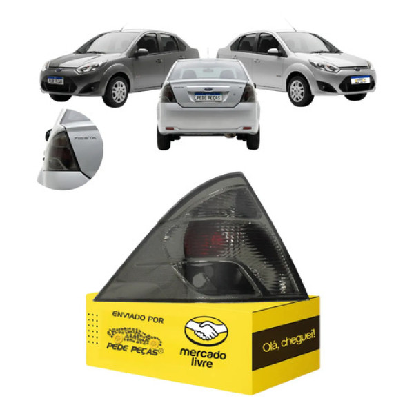 Lanterna Ford Fiesta Sedan 2011 2012 2013 2014 Fume Nova Esquerdo/motorista Fume
