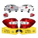 Par Lanterna Traseira Ford Ka Sedan 2015 2016 17 18 Cristal Direito Vermelho