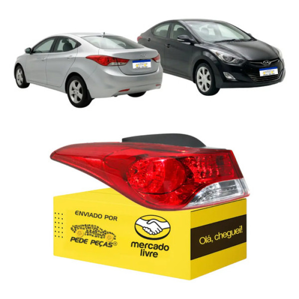 Lanterna Sinaleira Elantra 2012 2013 2014 2015 Gls Nova L.e Esquerdo/motorista Vermelho