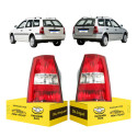 Par Lanterna Sinaleira Vw Parati G3 2003 2004 2005 Cristal Ambos Lados Vermelho