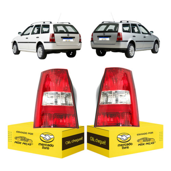 Par Lanterna Sinaleira Vw Parati G3 2003 2004 2005 Cristal Ambos Lados Vermelho