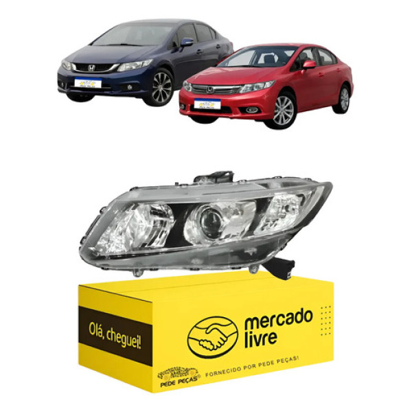 Farol Honda Civic G9 2012 2013 2014 2015 2016 Novo