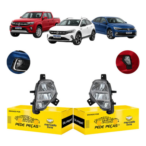 Par Milha Auxiliar Cibie Vw Amarok Nivus Virtus 2020 A 2026 Cristal