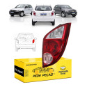 Sinaleira Traseira Gm Celta Ré Rosa 2007 2008 A 2015 Ld Direito/passageiro Vermelho