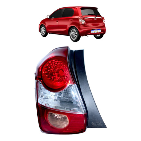 Lanterna Toyota Etios X Xs Xls 2013 2014 2015 2016 A 2021 Le Esquerdo/motorista Vermelho