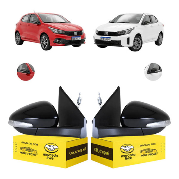 Par Retrovisor Fiat Argo Cronos 2023 2024 2025 2026 C/pisca