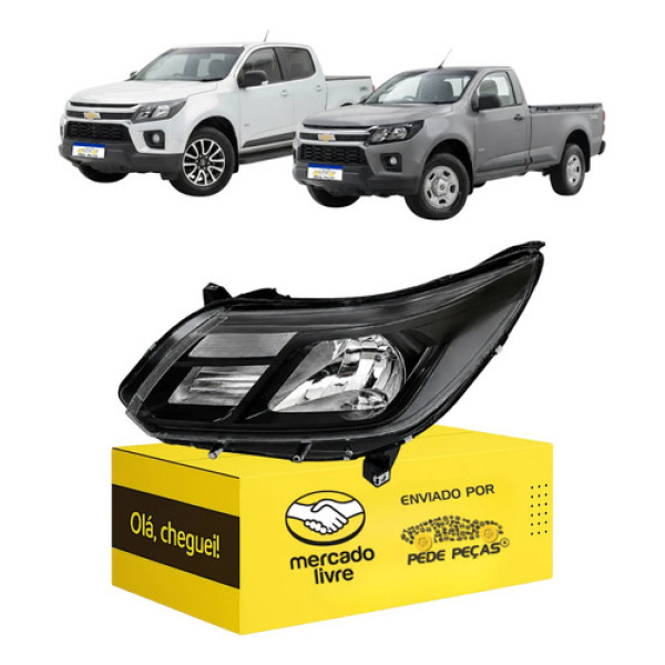 Farol Chevrolet S10 2017 18 19 20 21 22 23 2024 Sem Led L.e Esquerdo/motorista