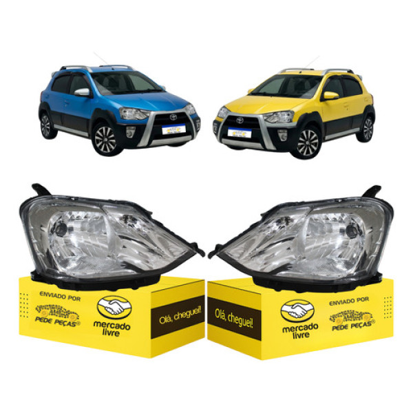 Par Farol Toyota Etios Cross 2014 2015 2016 2017 2018 Novo Ambos Lados