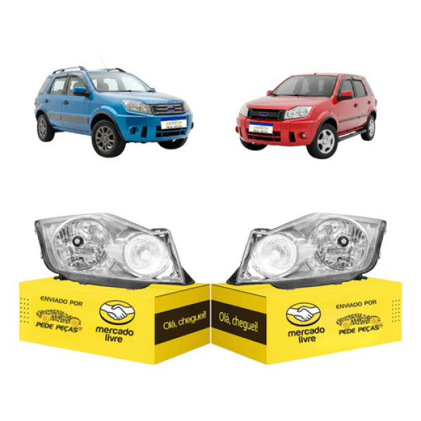 Farol Ford Ecosport 2008 2009 2010 2011 2012 Novo Par  Direito