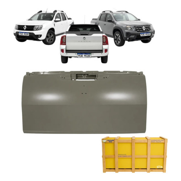 Tampa Traseira Renault Oroch 2015 16 17 18 19 20 21 A 2026 Cinza Para Pintura