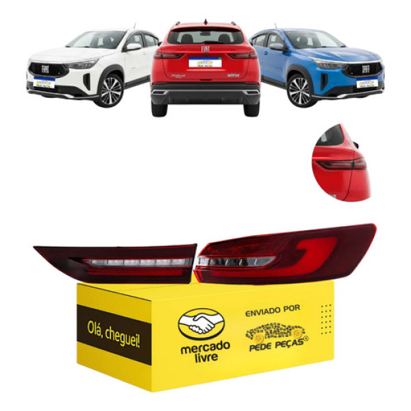Kit Lanternas Canto Tampa Fiat Fastback 2023 24 25 2026 L.d Direito/passageiro Fumê