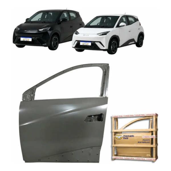 Porta Dianteira Byd Dolphin Mini Gs Ev 2024 2025 2026 L.e Dianteira Esquerdo Motorista Cinza