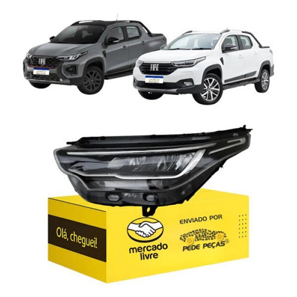 Sinaleira Farol Fiat Strada 2021 22 23 24 25 26 Full Led L.e Esquerdo/motorista