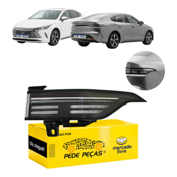 Lanterna Traseira Byd King 2024 25 26 2027 Full Led Nova Ld Direito/passageiro Fumê