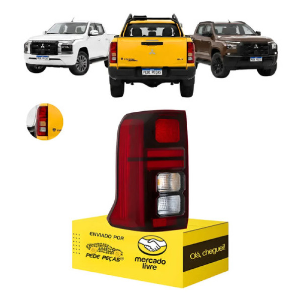 Lanterna Mitsubishi Triton Katana 2026 2027 C/led Le Esquerdo/motorista Vermelho