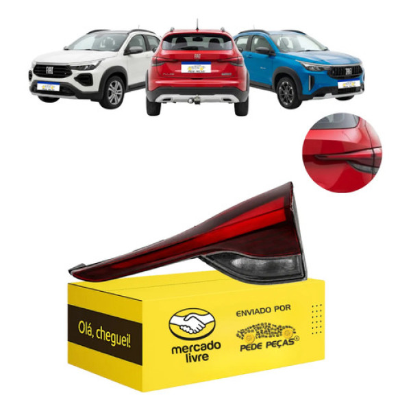 Lanterna Tampa Fiat Pulse Abarth 2022 23 24 25 2026 C/led Ld Direito/passageiro