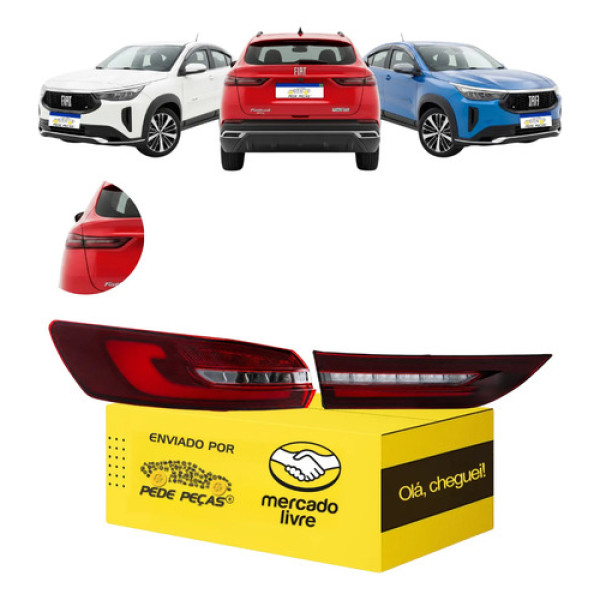 Kit Lanternas Canto Tampa Fiat Fastback 2023 24 25 2026 L.e Esquerdo/motorista Fumê