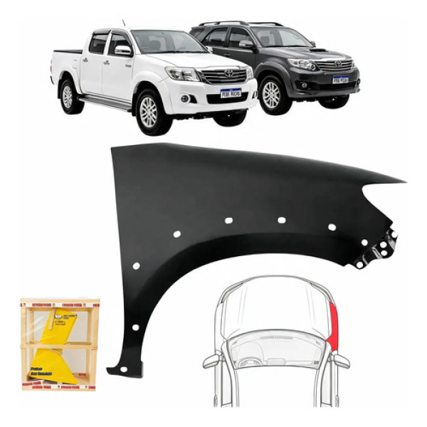Paralama Toyota Hilux E Sw4 2012 2013 2014 2015 Sr Srv Ld