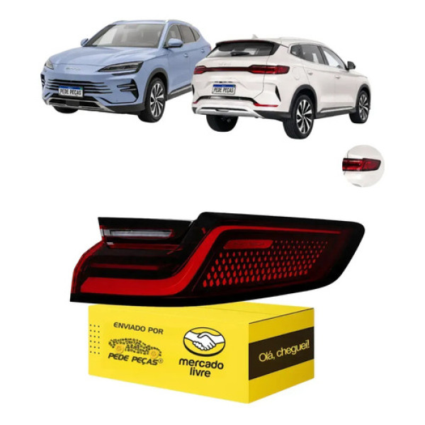 Lanterna Sinaleira Byd Song Plus Premium 2024 A 2027 Nova Ld Direito/passageiro Vermelho