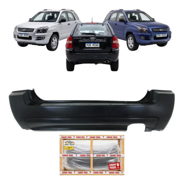 Parachoque Traseiro Kia Sportage 2005 2006 2007 2008 Novo