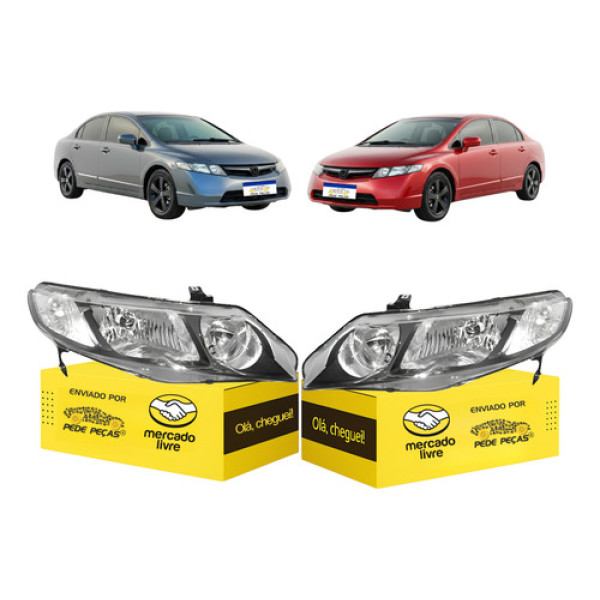 Par Farol New Civic 2007 2008 2009 2010 2011 Novo Ambos Lados