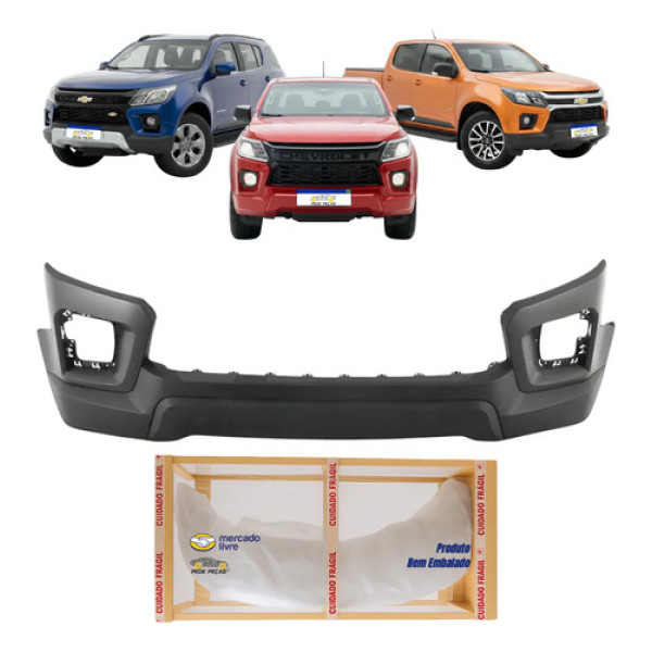 Parachoque S10 Trailblazer 2021 2022 2023 2024 S/furo Sensor Preto