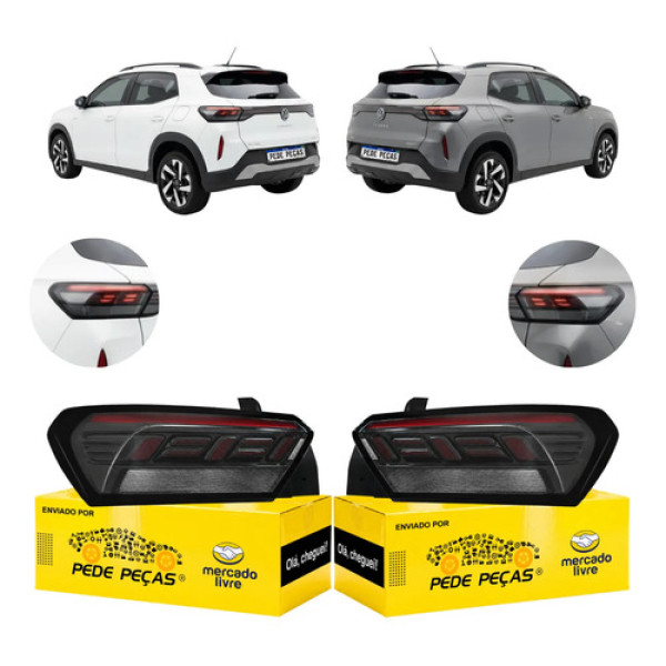 Par Sinaleira Traseira Volkswagen Tera 2025 2026 C/led Ambos Lados Fumê