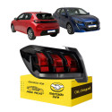 Lanterna Peugeot 208 2021 2022 2023 2024 L.e Griffe Allure Esquerdo/motorista Vermelho/preto