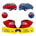 Par Lanterna Ford Ka Hatch 2019 2020 2021 Cristal Ambos Lados Vermelho Cristal