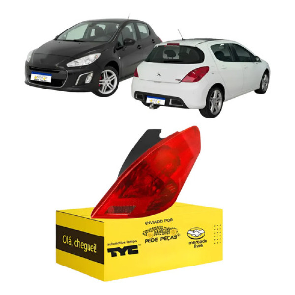 Lanterna Sinaleira Peugeot 308 Hatch 2011 12 13 14 2015 Ld Direito/passageiro
