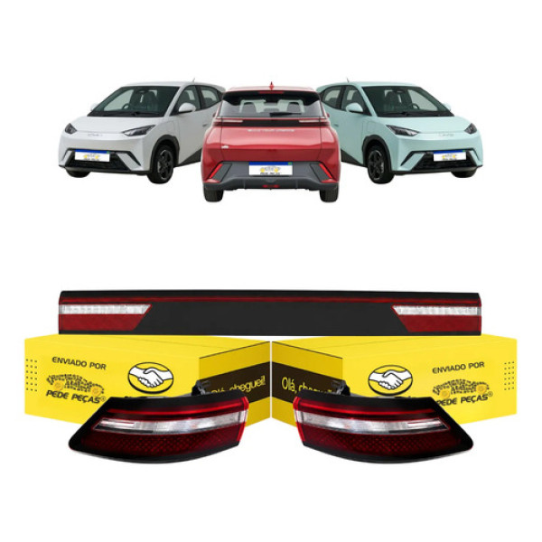 Kit Lanternas Byd Dolphin Mini 24 A 2026 Traseiras E Central Ambos Lados Fumê