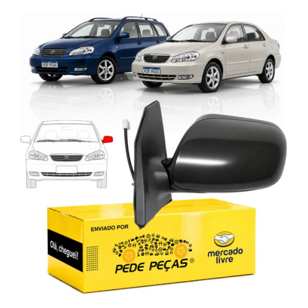 Retrovisor Toyota Corolla 2003 04 05 06 07 2008 Elétrico Le