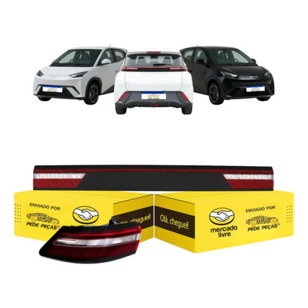 Kit Lanterna Esquerda E Central Dolphin Mini 2024 2025 2026 Esquerdo/motorista Fumê