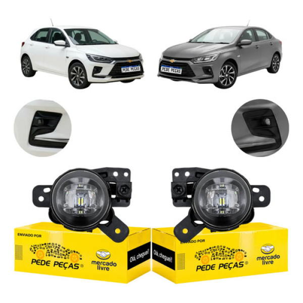 Par Farol Milha Gm Onix 2026 Hatch Plus Turbo Premier Novo Cristal