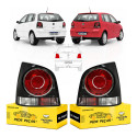 Par Lanterna Sinaleira Vw Polo Hatch 2007 08 09 A 2014 Fumê Ambos Lados Fumê