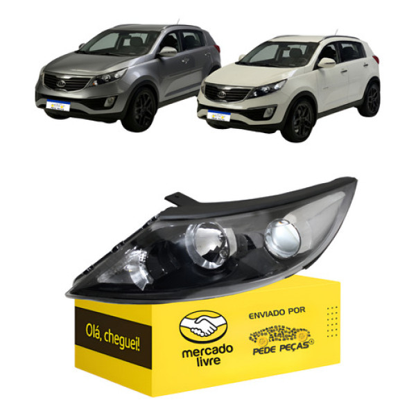Farol Sportage 2011 2012 2013 2014 2015 S/led Novo Esquerdo Esquerdo/motorista