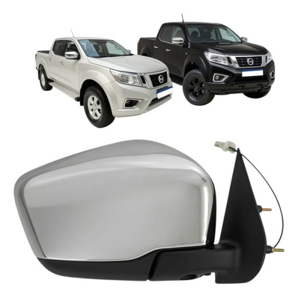 Retrovisor Cromado Nissan Frontier 2017 A 2022 Elétrico 