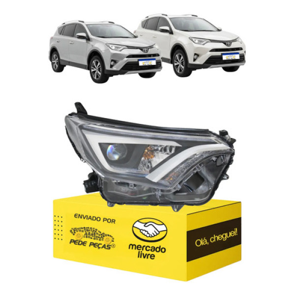 Farol Sinaleira Toyota Rav4 Top 2017 2018 C/motor C/led Ld Direito/passageiro