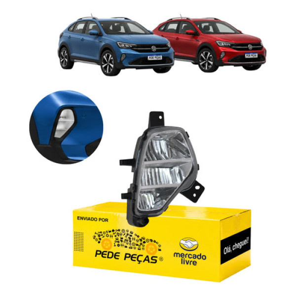 Milha Auxiliar Cibie Vw Nivus 2020 2021 2022 2023 2024 Ld Cristal