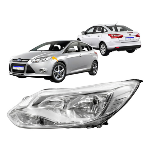 Farol Focus 2014 2015 L.e Novo Cromado Esquerdo